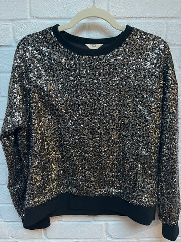 Hush ryker sequin sweatshirt small