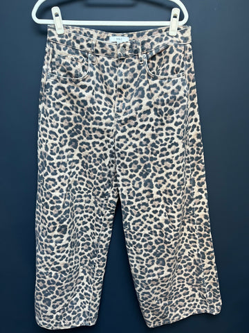 Marks & Spencer’s jeans 14 regular leopard wide leg