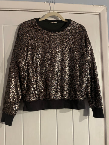 Hush ryker sequin sweatshirt small