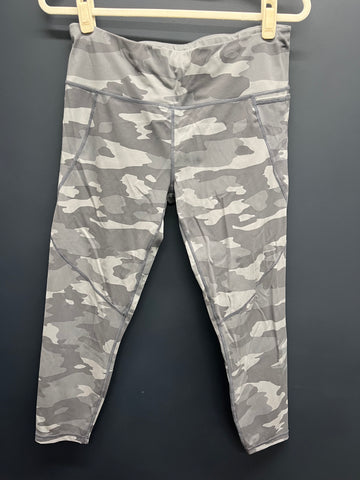 Sweaty Betty grey camo power leggings large 7/8