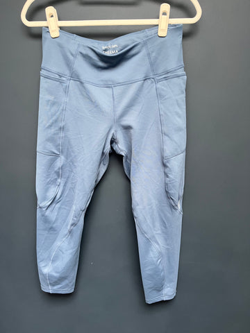 Sweaty Betty blue therma leggings large 7/8