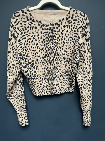 Mint velvet cashmere mix leopard cardigan medium