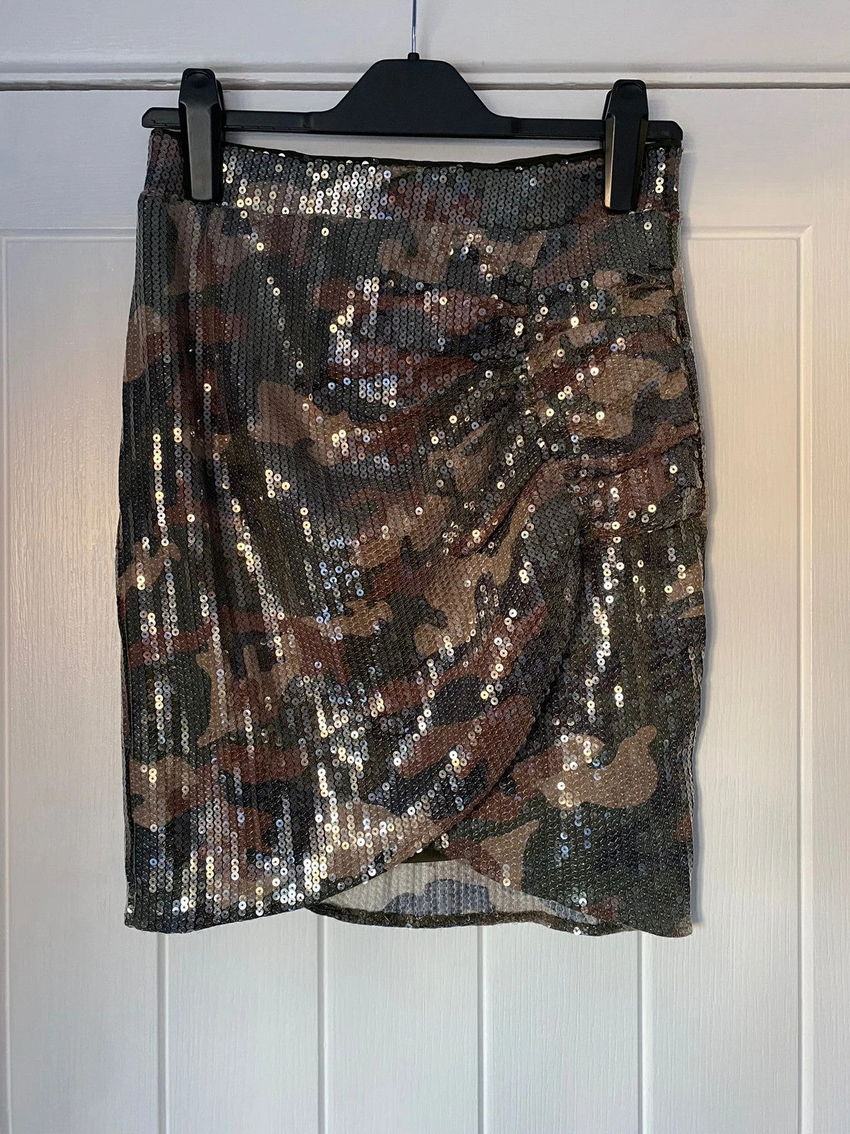 Hush camo sequin mini skirt 8