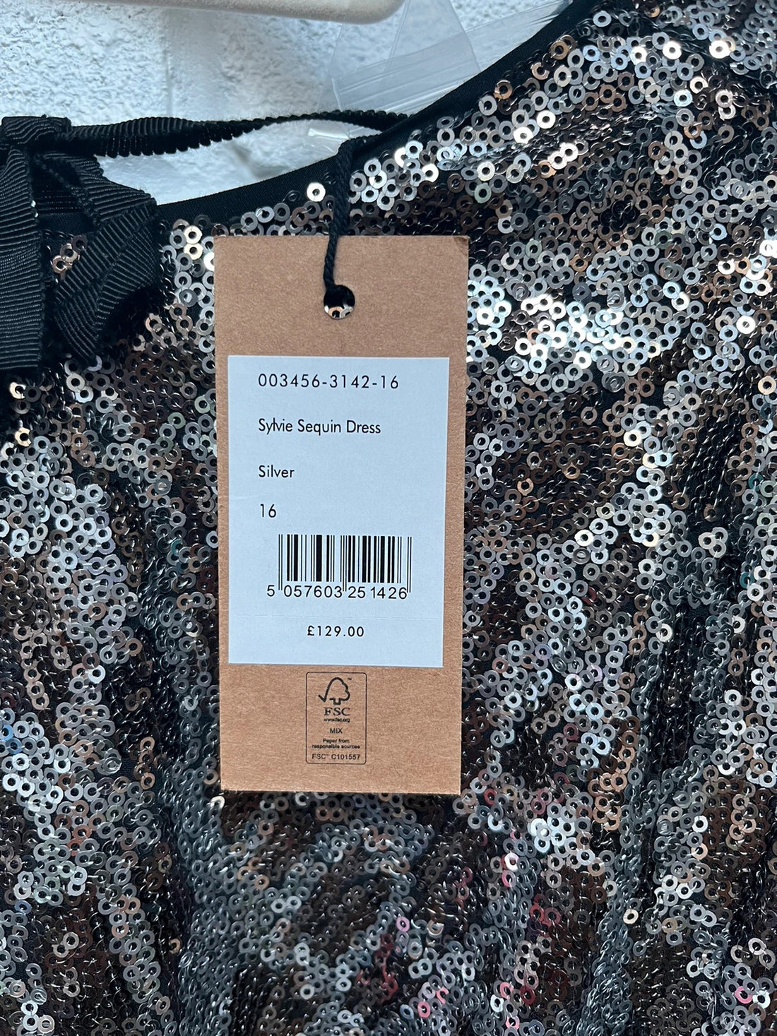 New hush Sylvie sequin dress 16