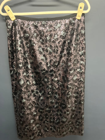 Mint velvet animal print sequin skirt 12