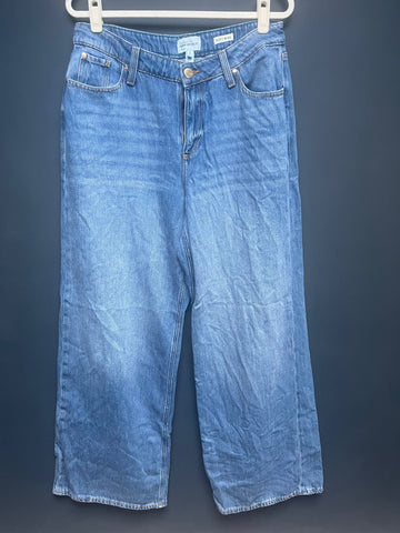 River island blue soft wide leg jeans 14 long