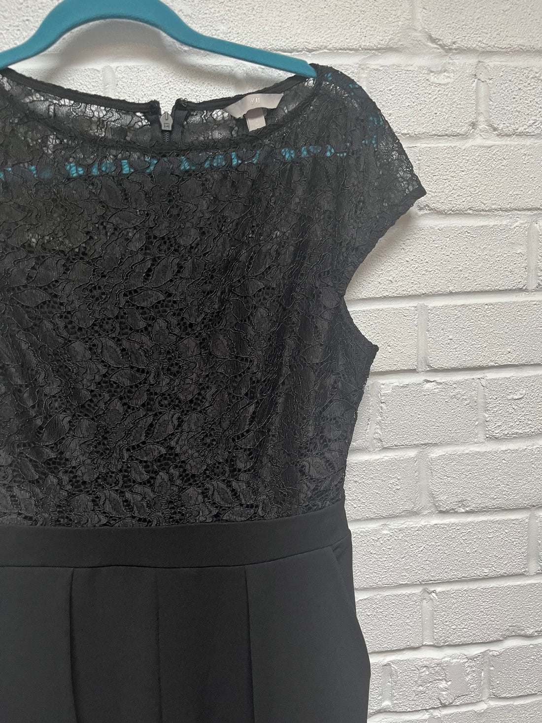 H&M black lace jumpsuit small 10-12