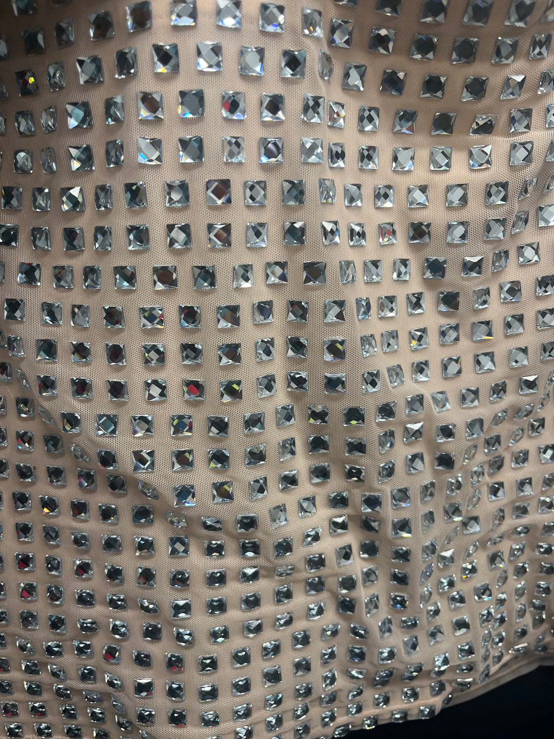 Zara embellished rhinestone mini skirt large