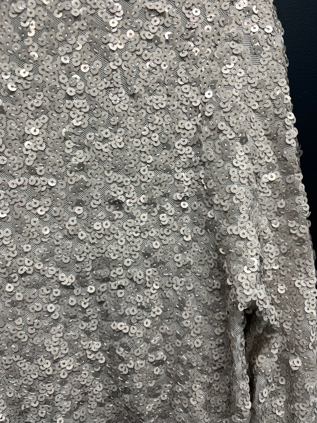 Mint velvet limited collection size large cream greyish sequin top