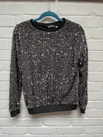 Mint velvet grey sequin jumper small