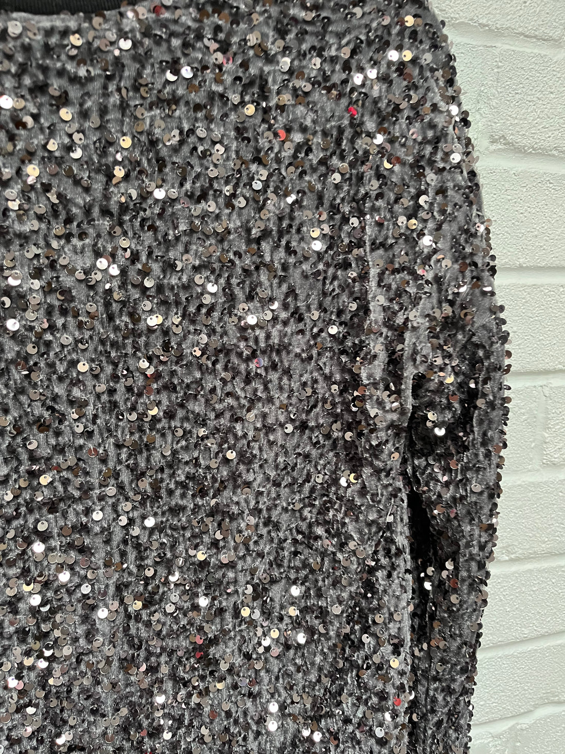 Mint velvet grey sequin jumper small