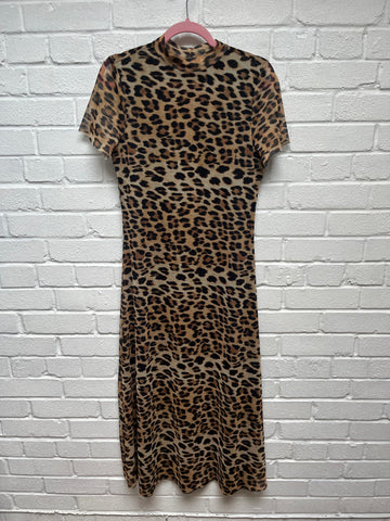 Mint velvet leopard mesh dress 12