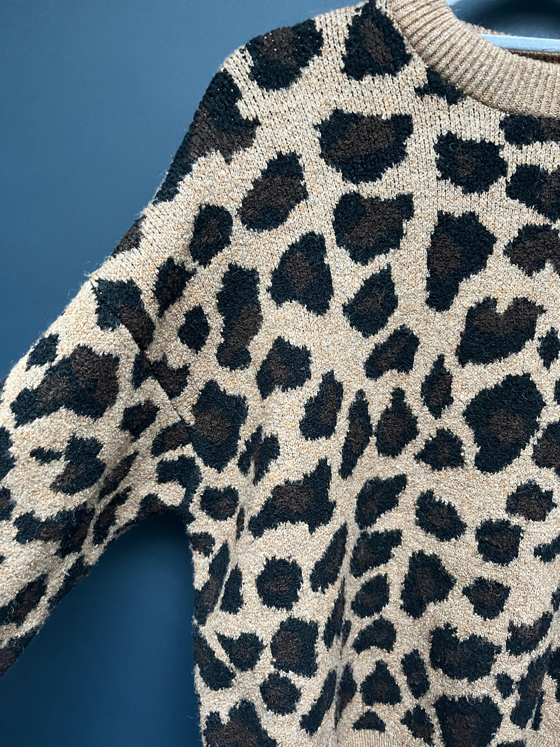 River island thick leopard jumper medium
