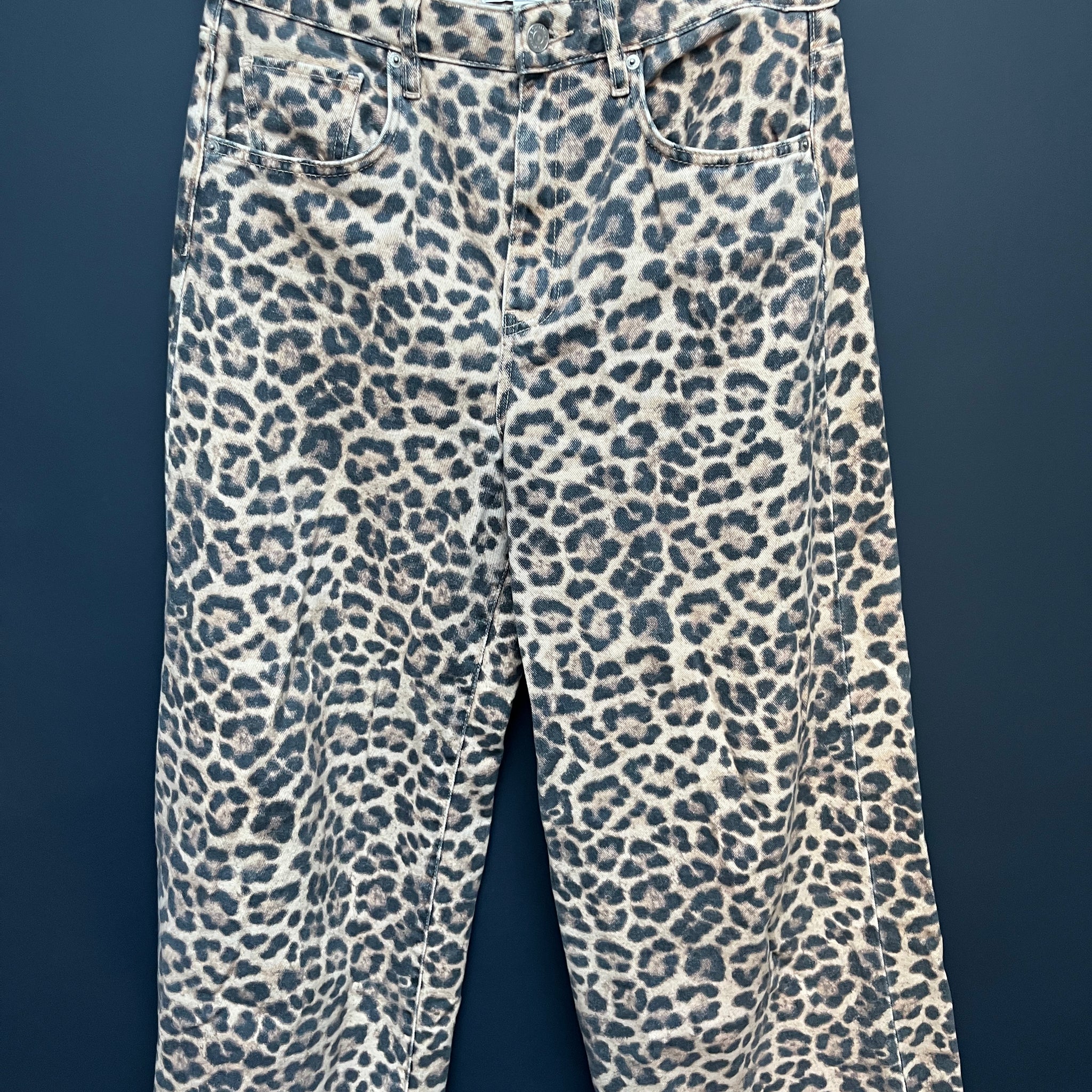Marks & Spencer’s jeans 14 regular leopard wide leg