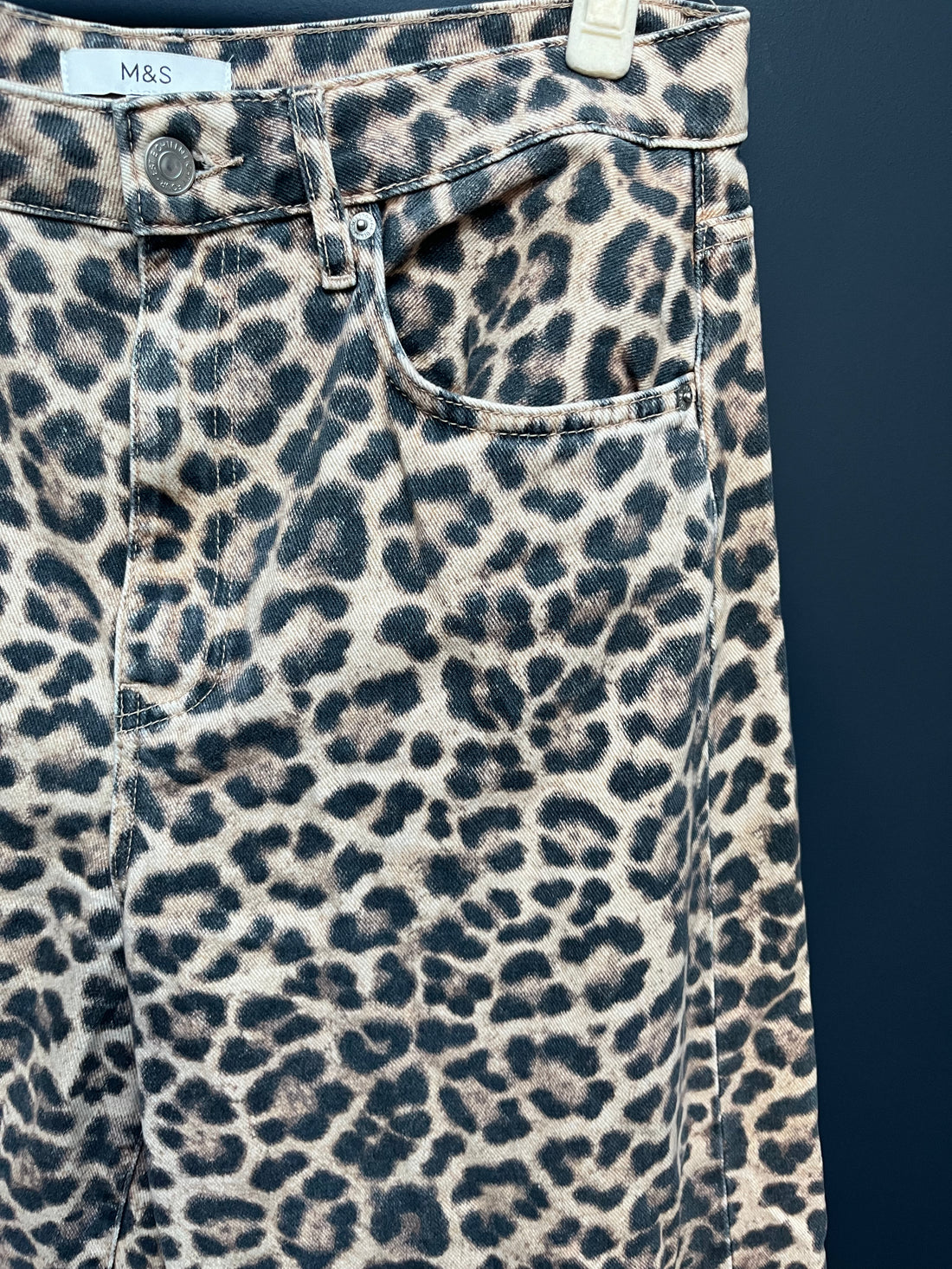 Marks & Spencer’s jeans 14 regular leopard wide leg