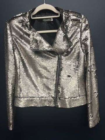 Mint velvet sequin biker jacket 10
