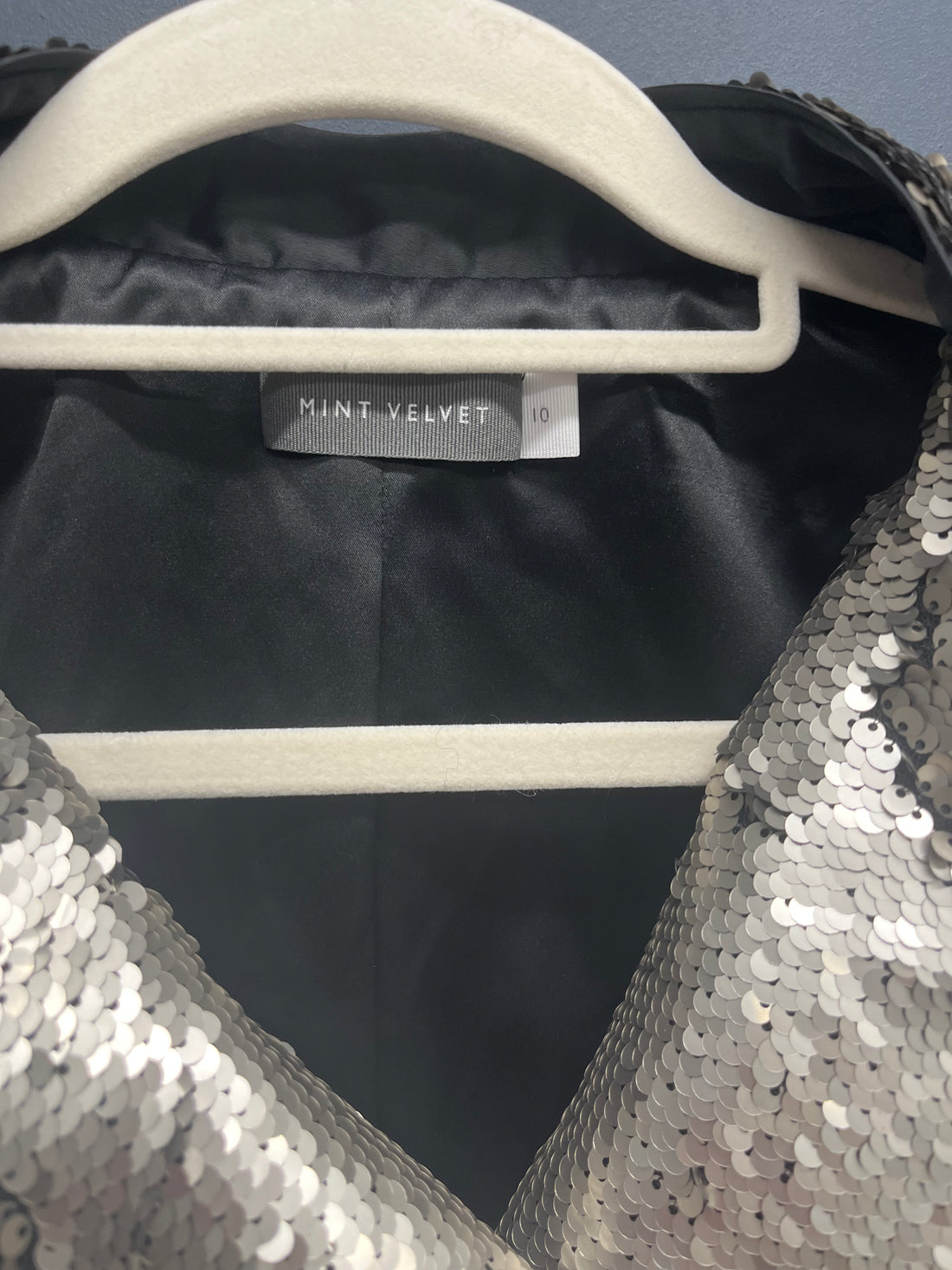 Mint velvet sequin biker jacket 10