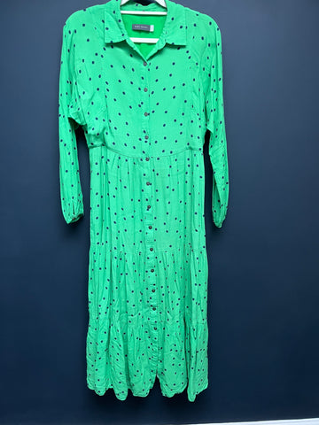 Mint velvet green spot print dress