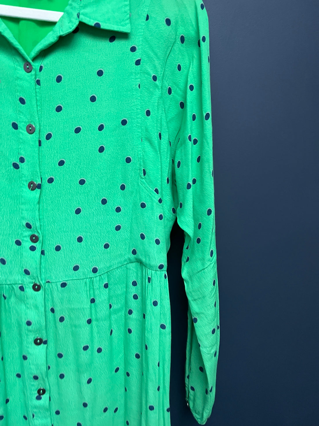 Mint velvet green spot print dress 12