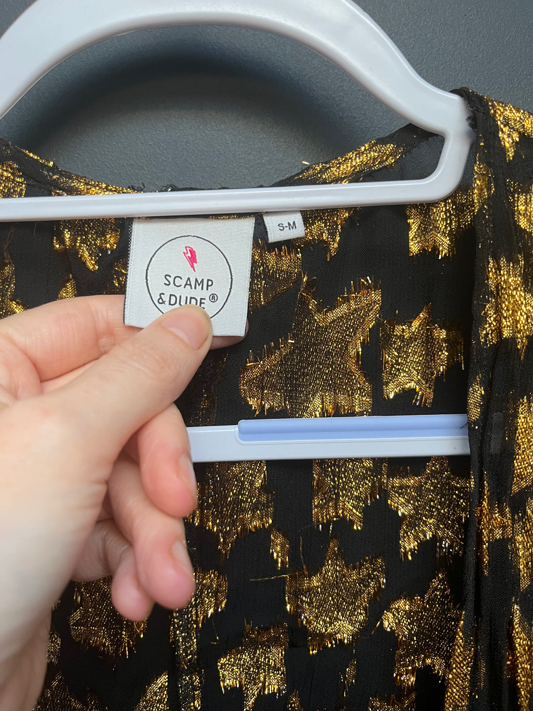 Scamp and dude gold star kimono small/medium