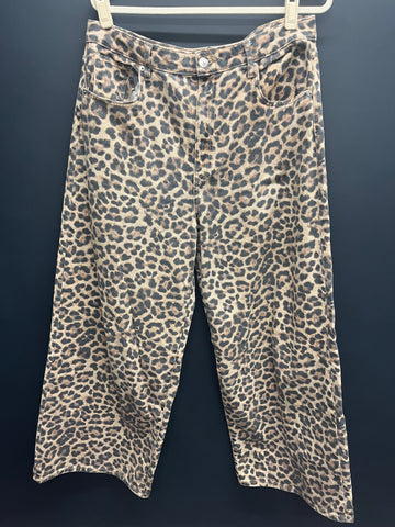 Marks & Spencer’s leopard wide jeans 16 regular