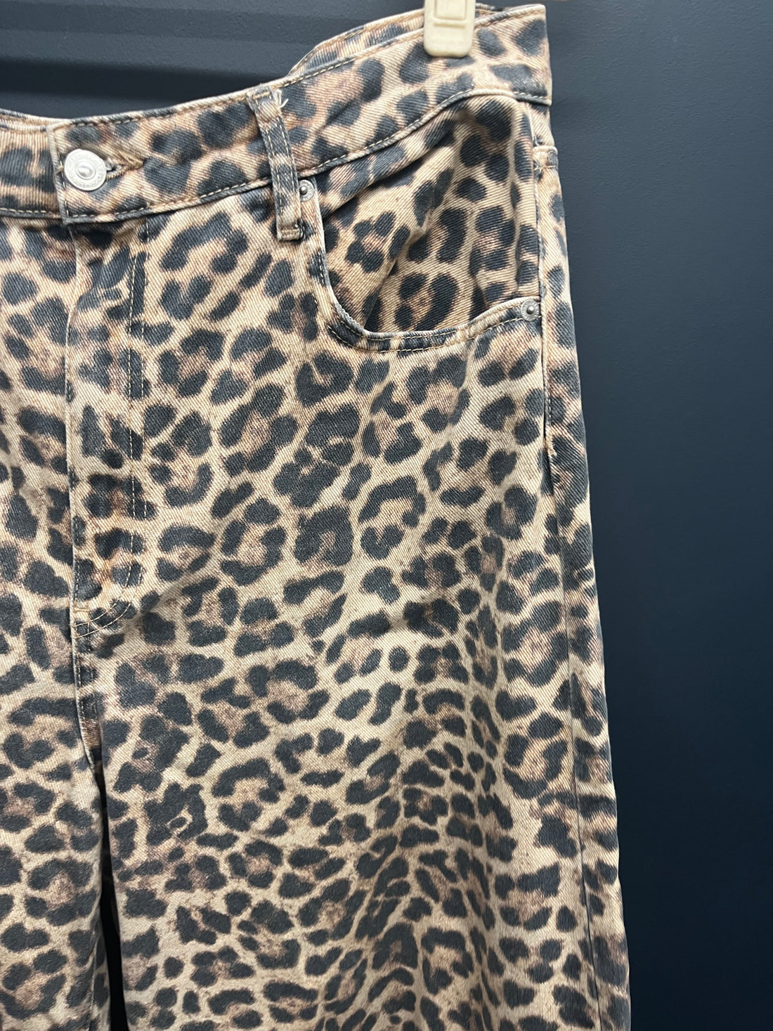 Marks & Spencer’s leopard wide jeans 16 regular