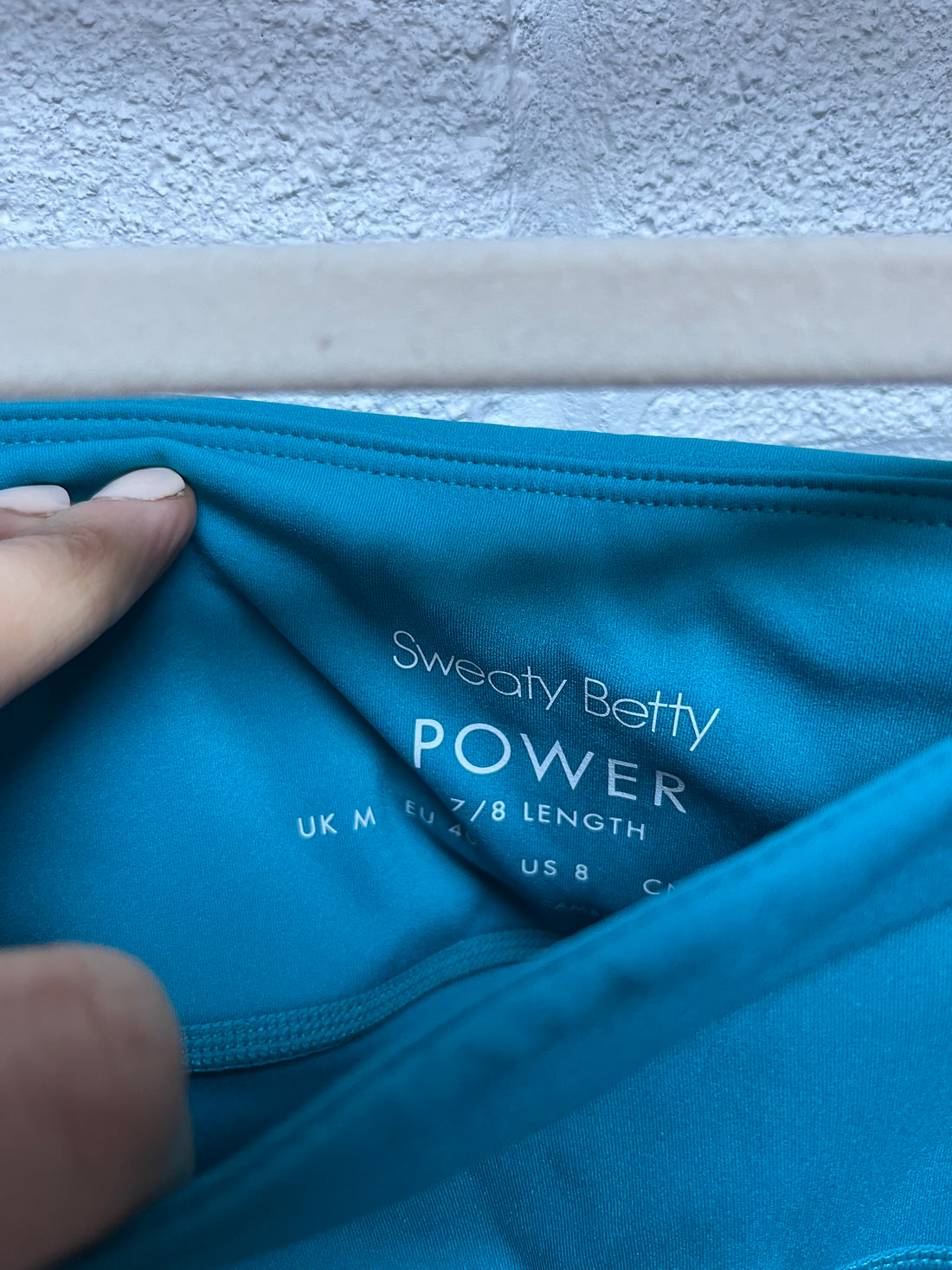 Sweaty Betty turquoise power leggings medium 7/8