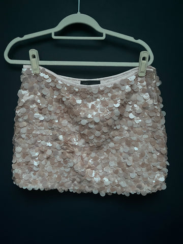Zara dusky pink sequin skirt medium