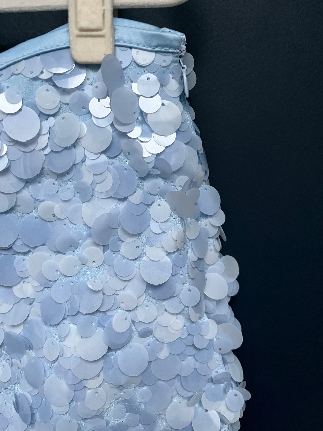 Lipsy blue sequin skirt large