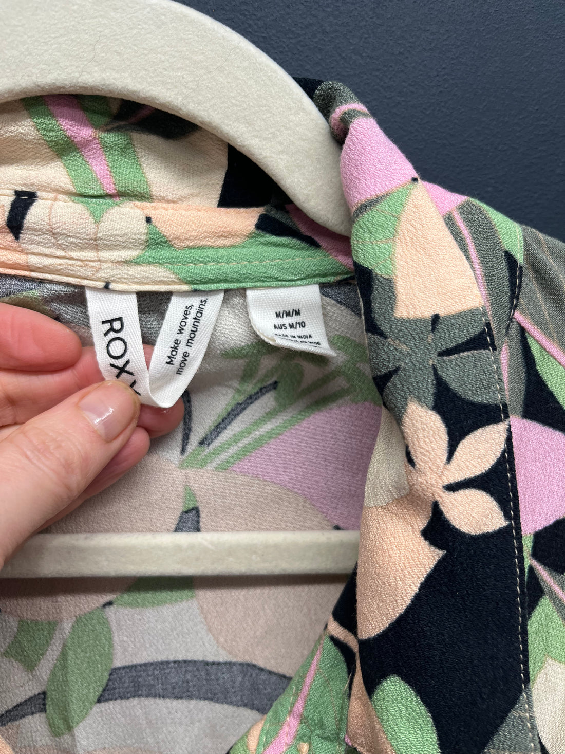 Roxy real yesterday short sleeve romper medium