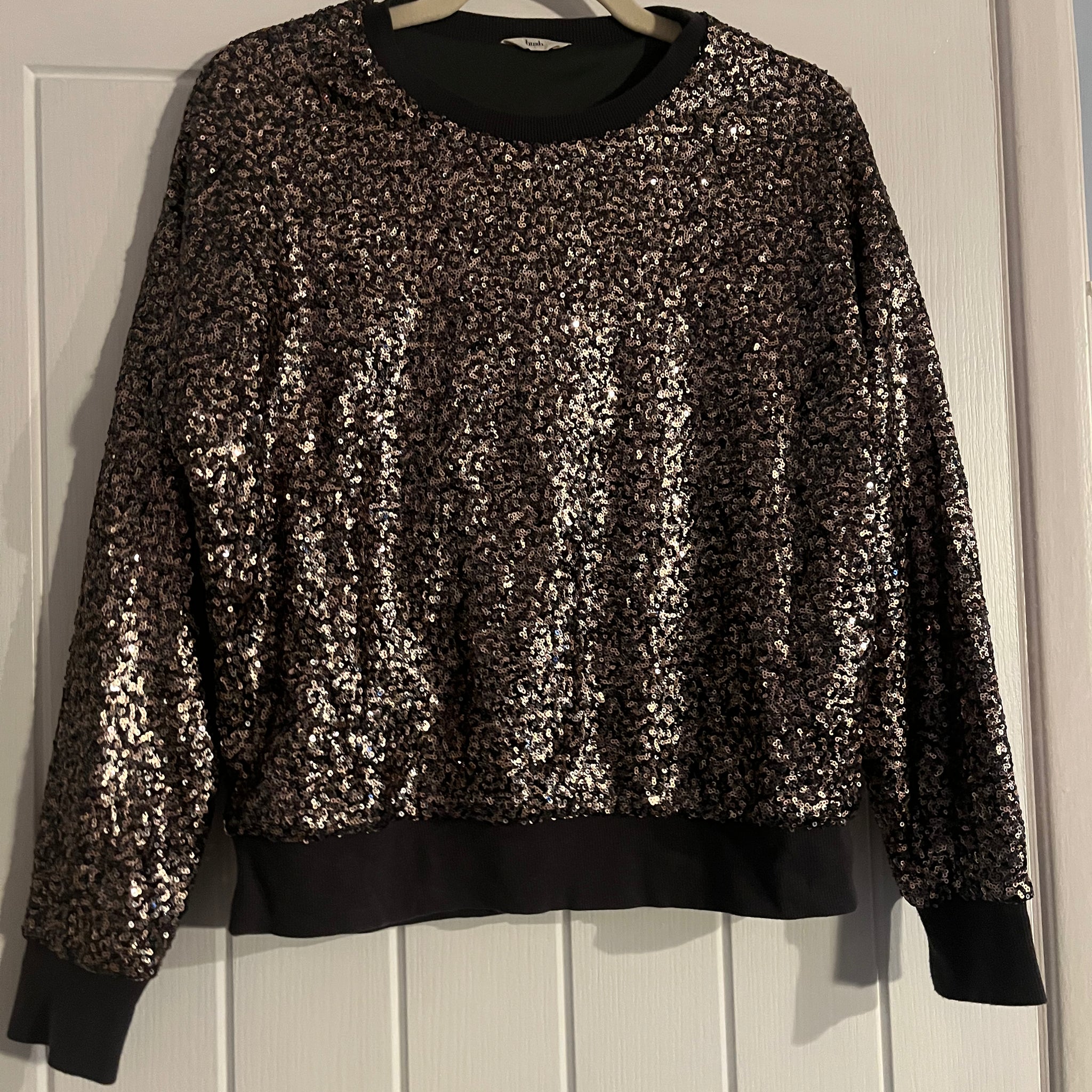 Hush ryker sequin sweatshirt small
