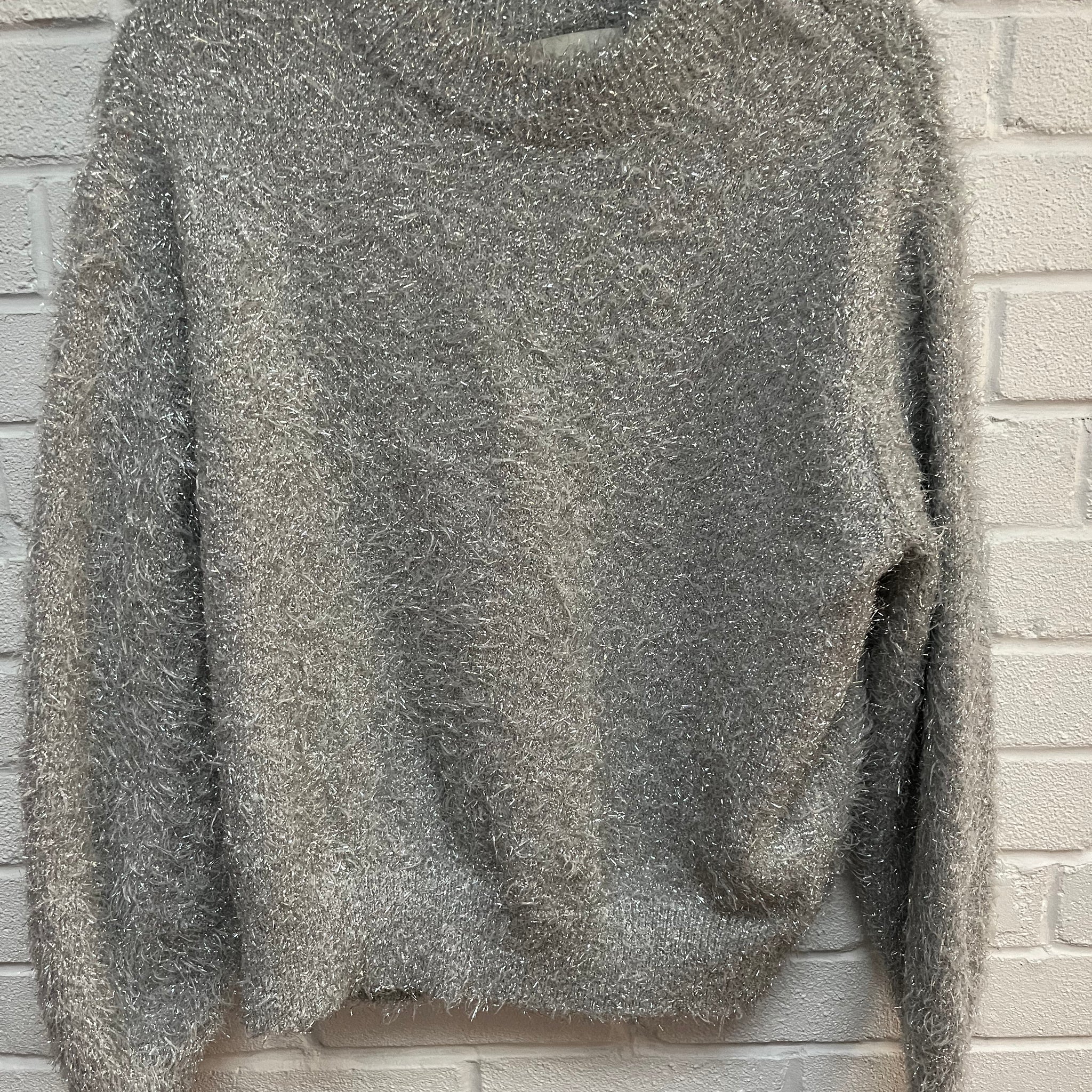 H&M silver knit jumper small