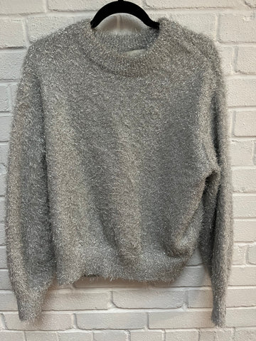 H&M silver knit jumper small