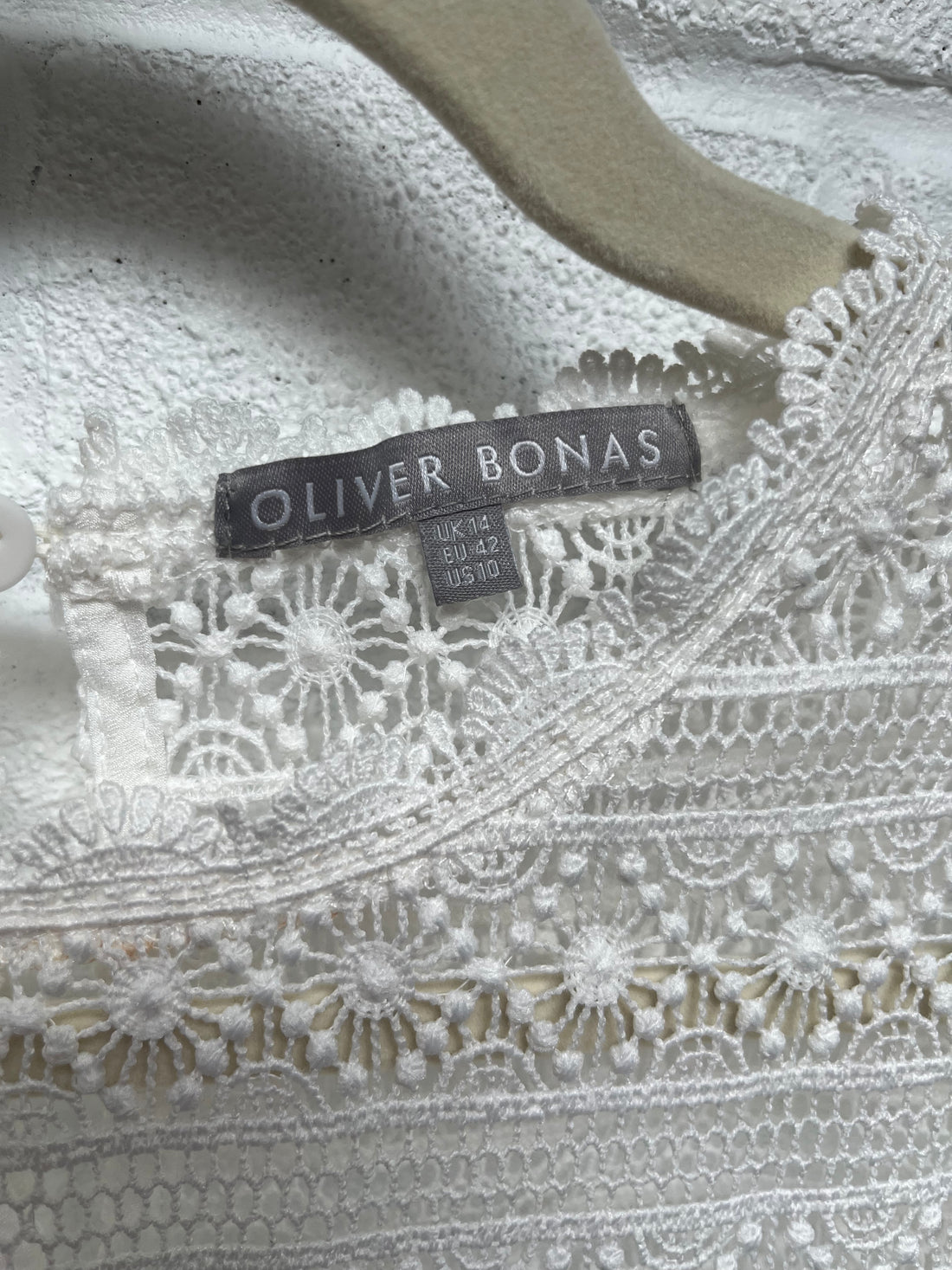 Oliver Bonas white lace top 14