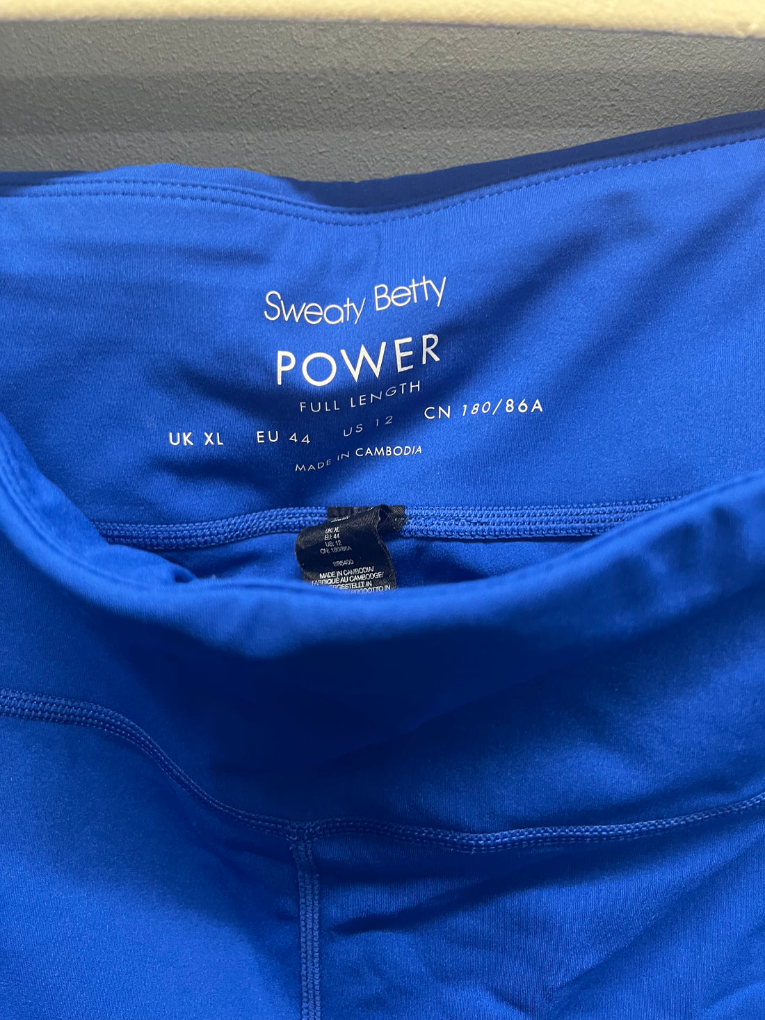 Sweaty Betty blue power leggings XLarge full length