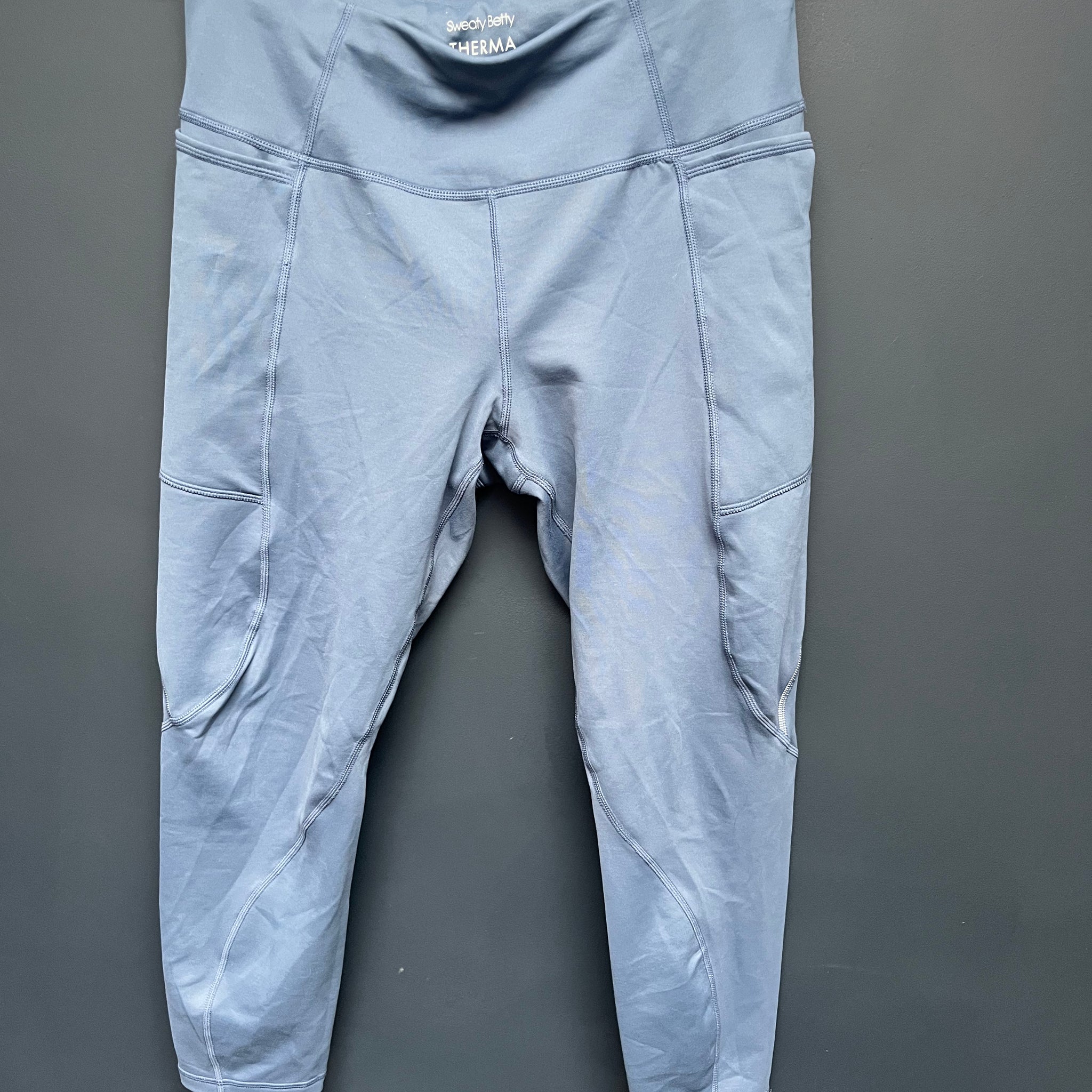 Sweaty Betty blue therma leggings large 7/8
