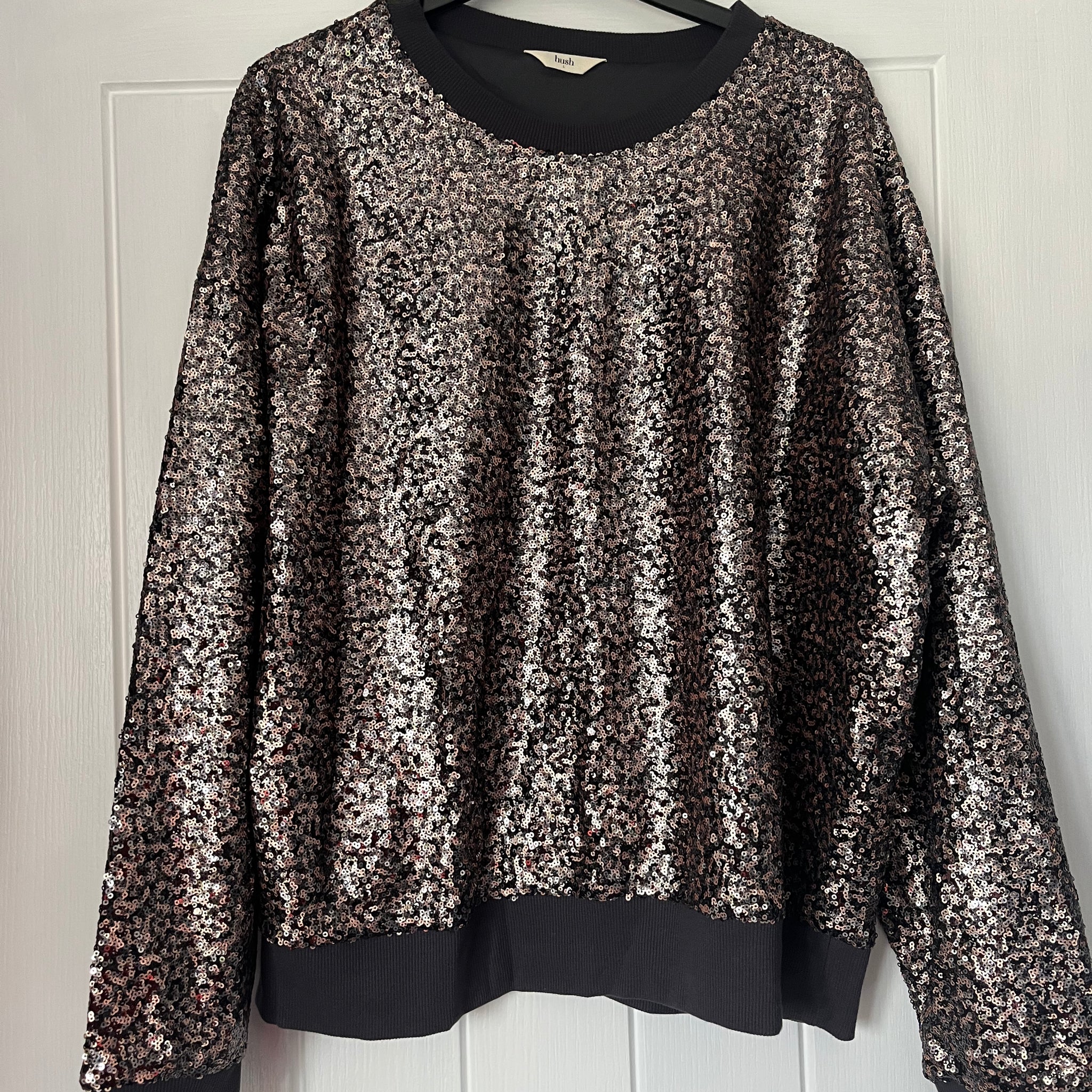 Hush ryker sequin sweatshirt large
