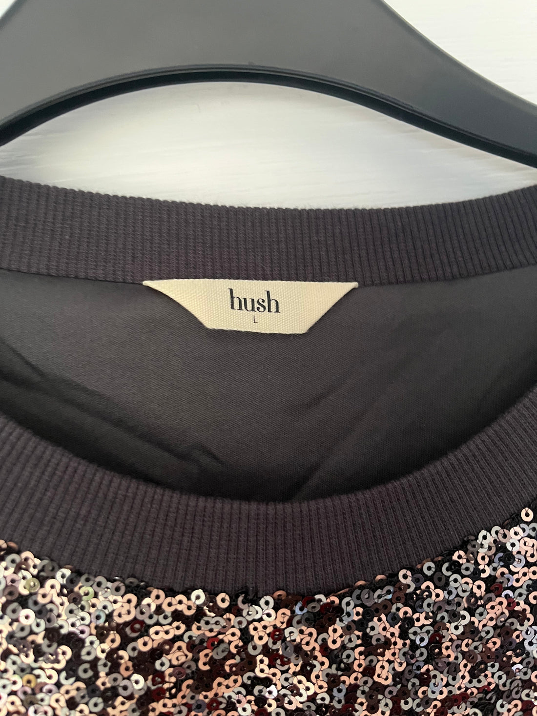 Hush ryker sequin sweatshirt large