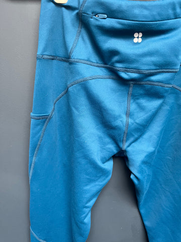 Sweaty Betty blue therma leggings medium 7/8