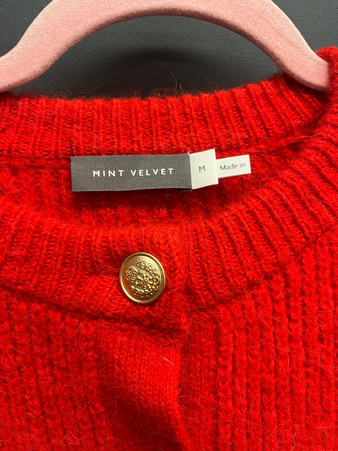 Mint velvet red cardigan medium