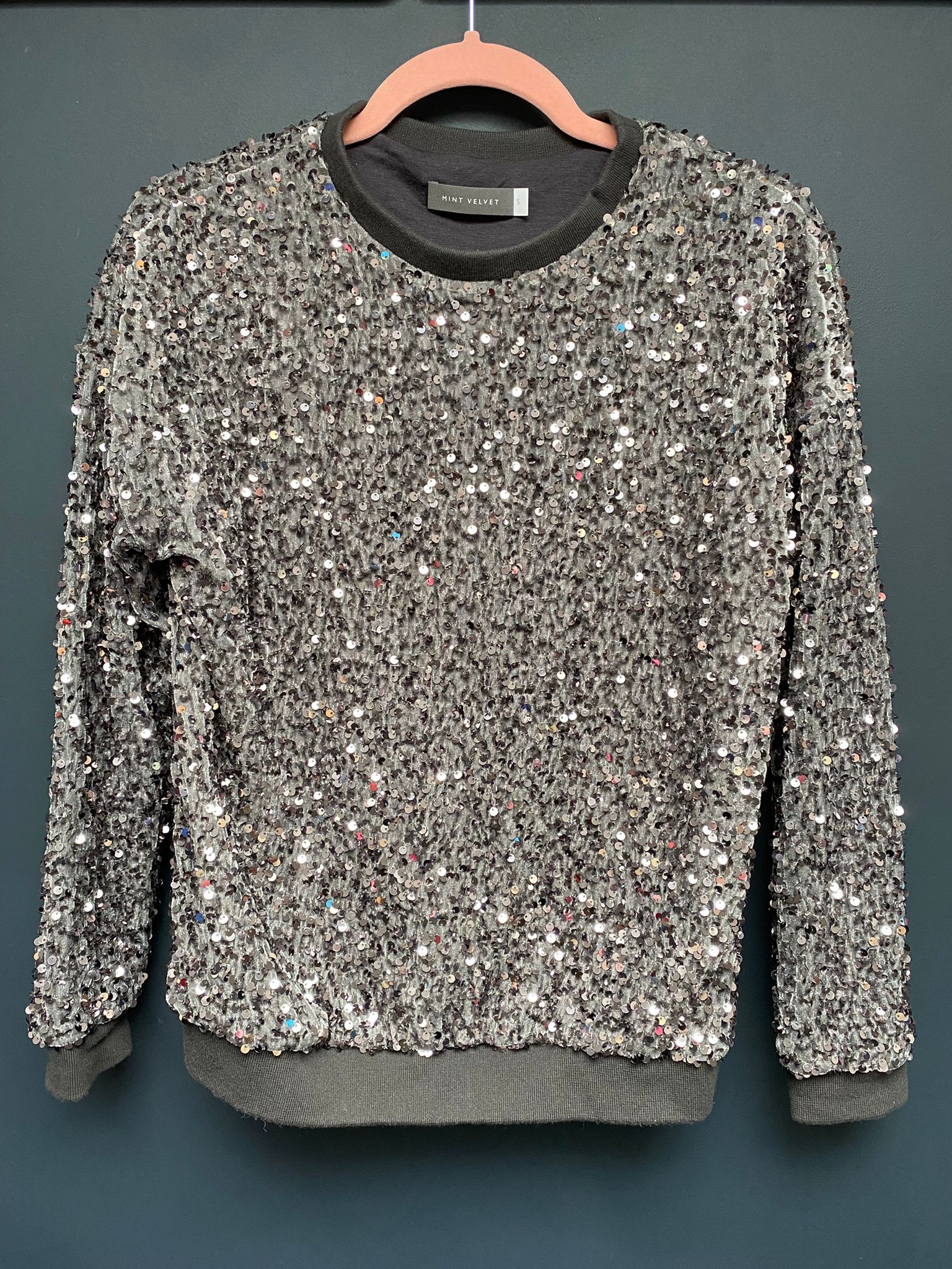 Mint velvet sequin jumper small