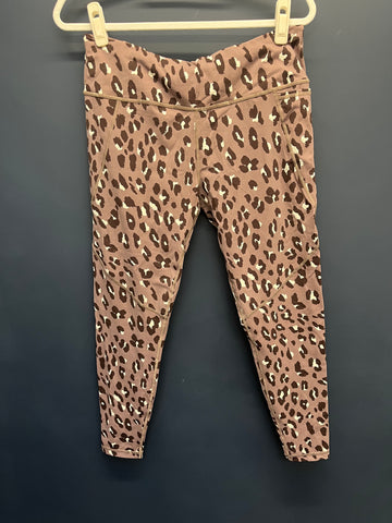 Sweaty Betty brown cheetah power leggings XLarge full