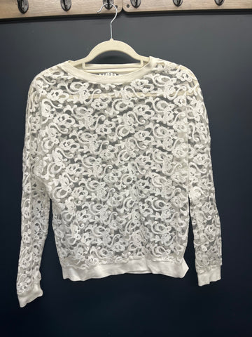 Reiss carter sheer lace top medium