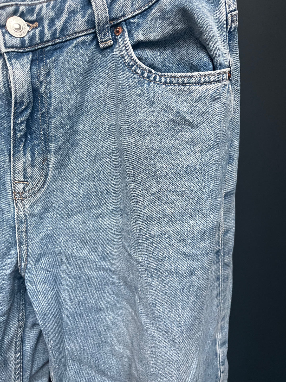 Marks & Spencer’s blue wide leg jeans 12 short