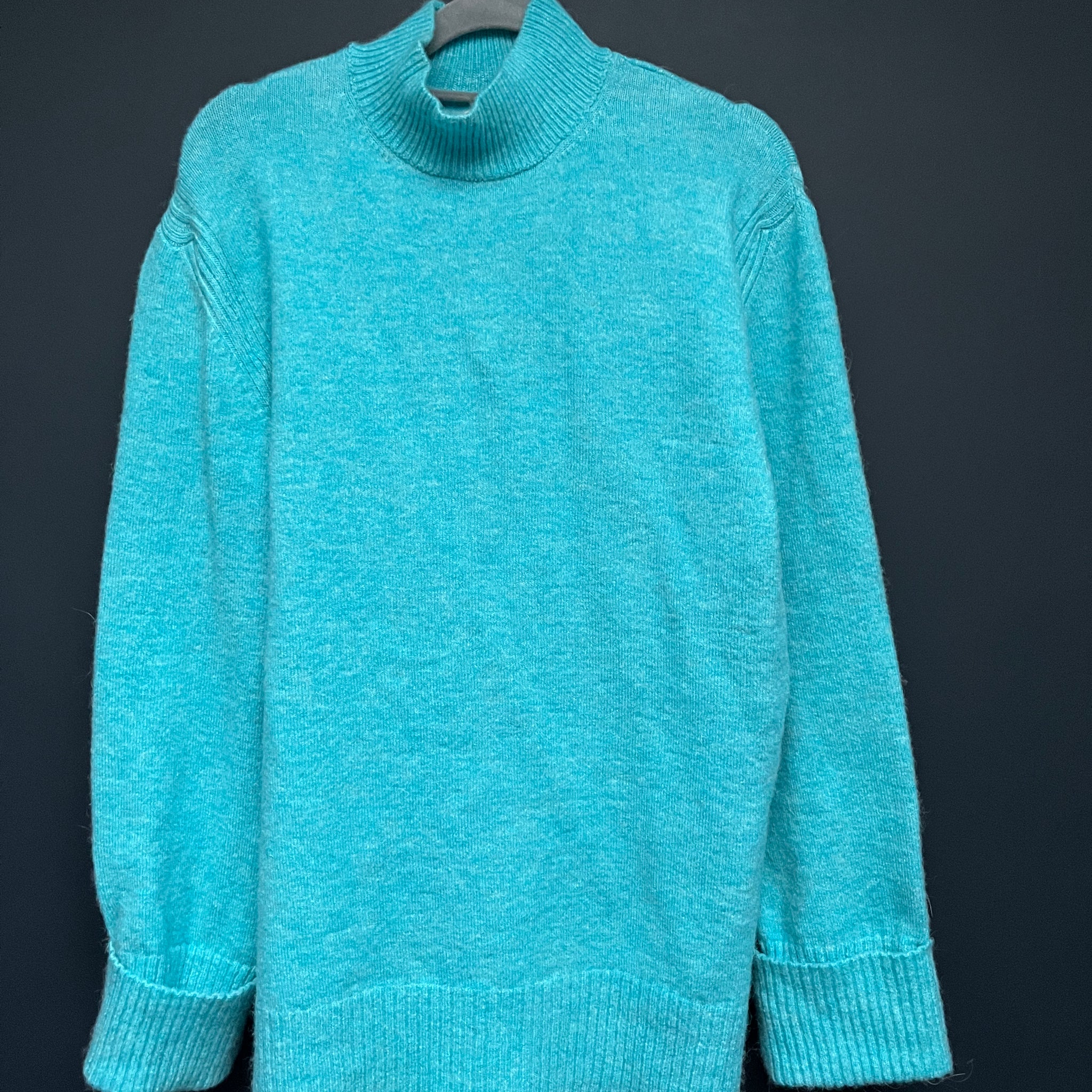 River island blue knitted jumper large approx 14