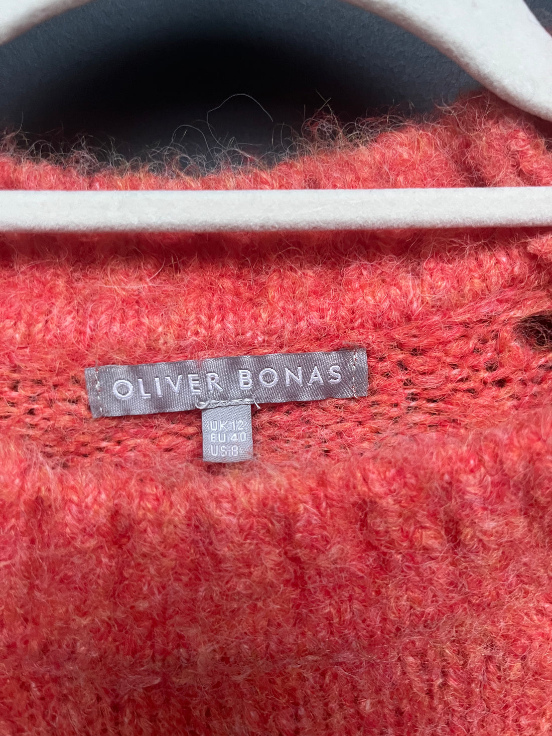 New Oliver bonas fluffy orange jumper 12
