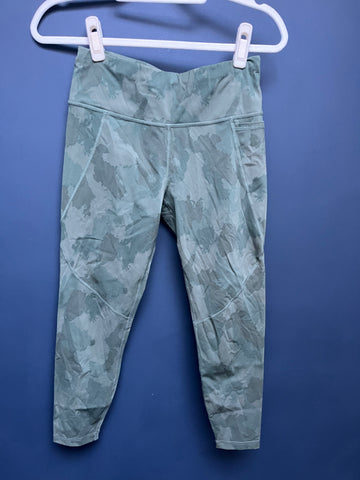 Sweaty Betty green power leggings medium 7/8