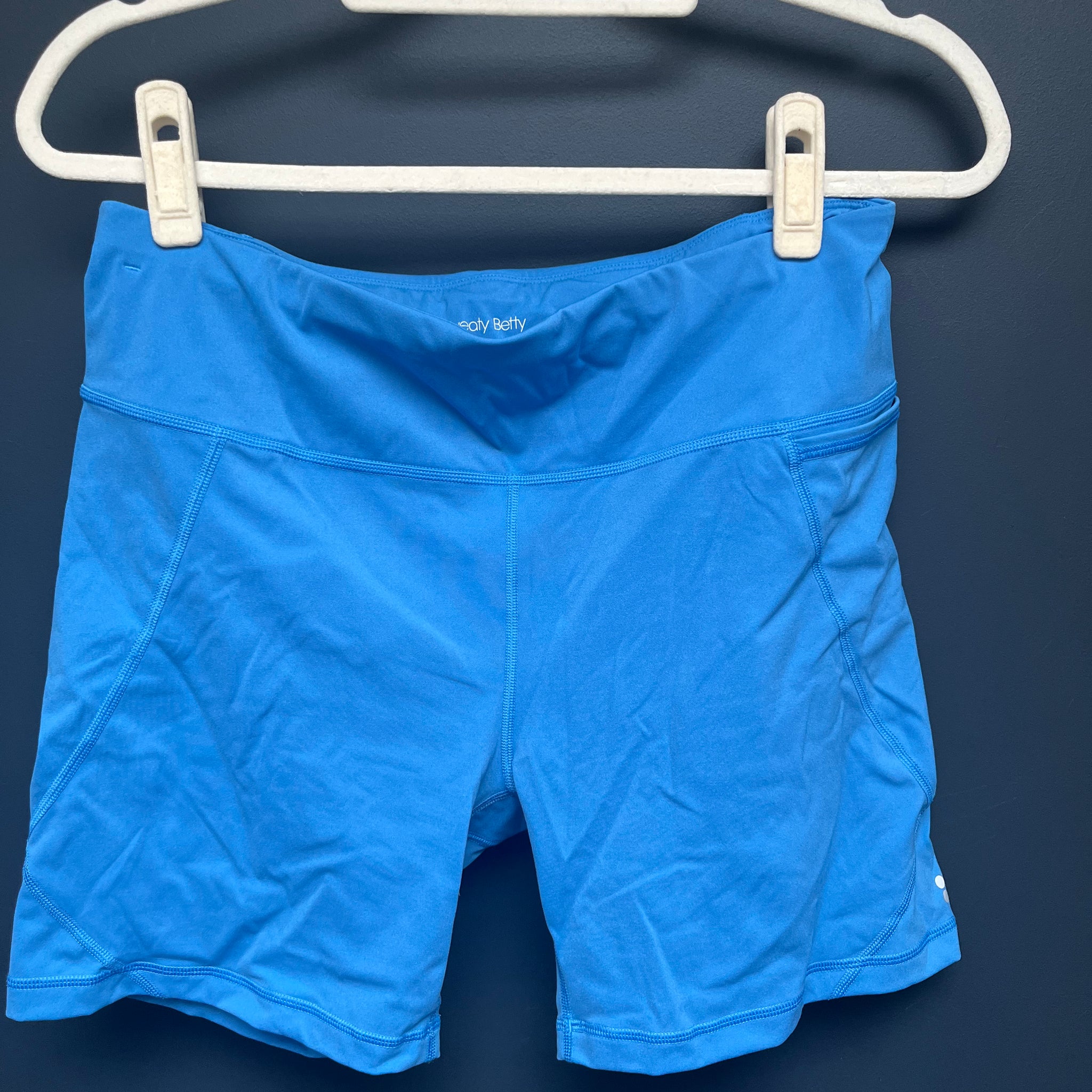 Sweaty Betty blue power shorts large 6inch