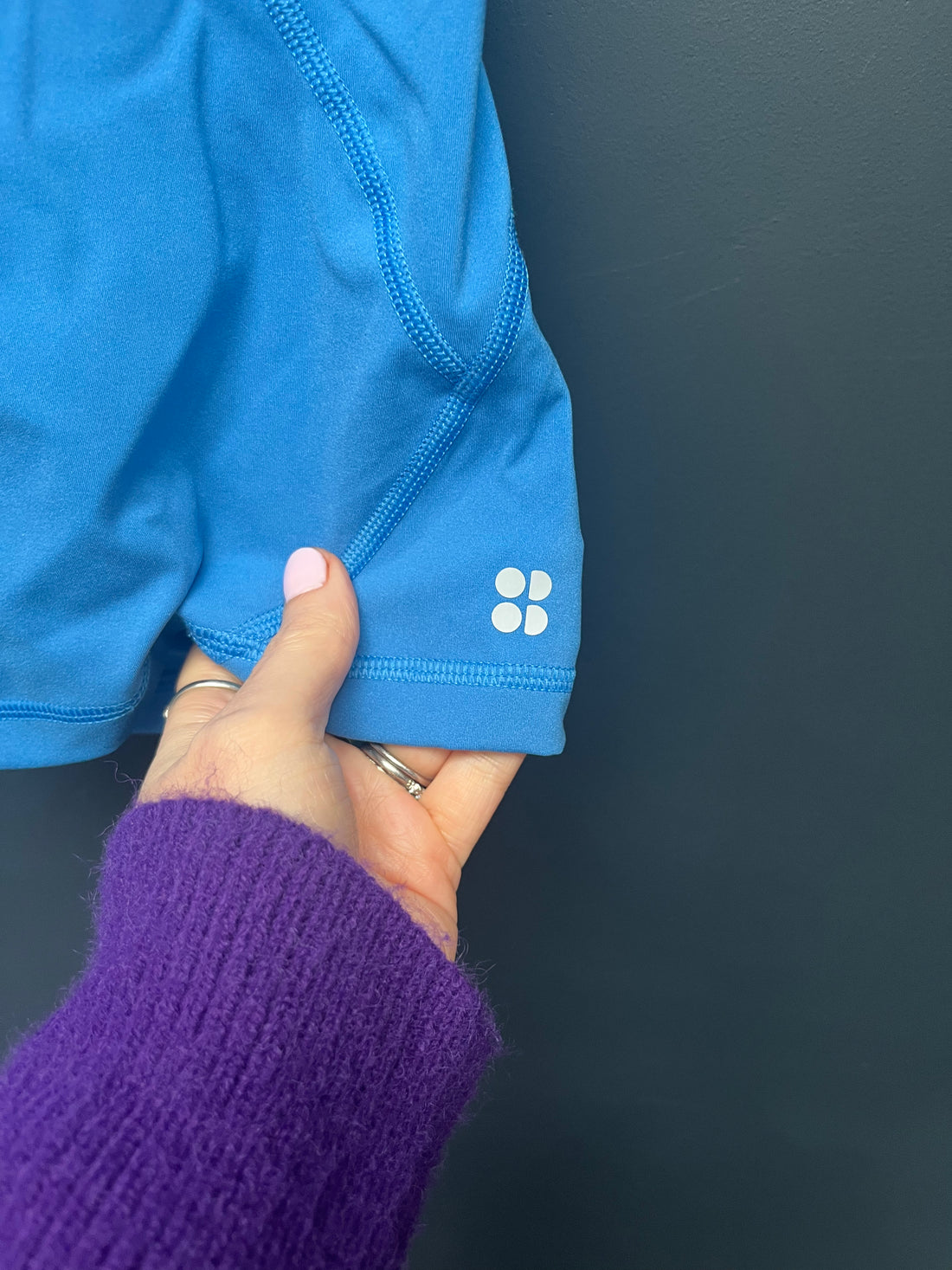 Sweaty Betty blue power shorts large 6inch