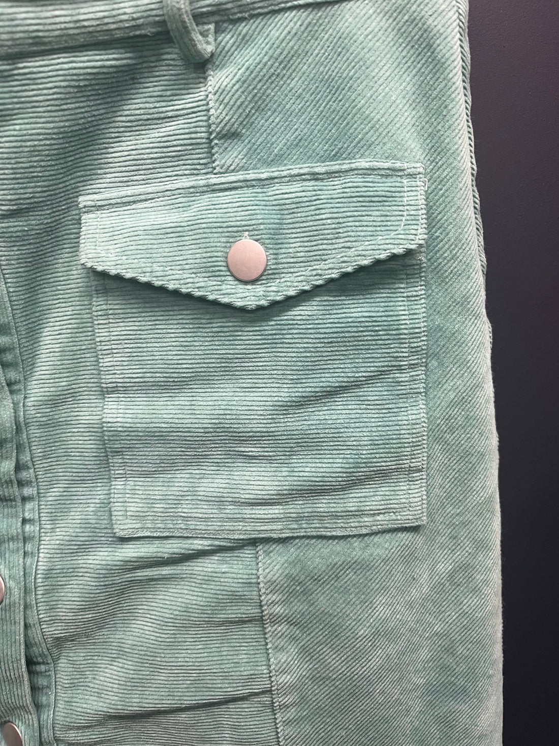 Oliver bonas green cord skirt 14